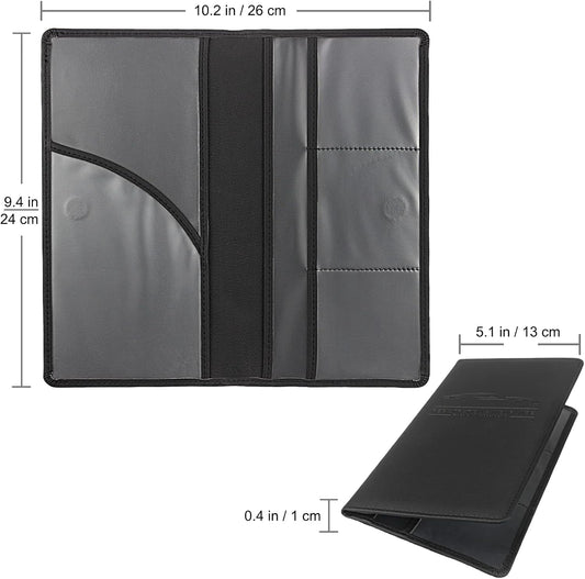 LumiMokki Premium Car Registration & Insurance Card Holder, Black