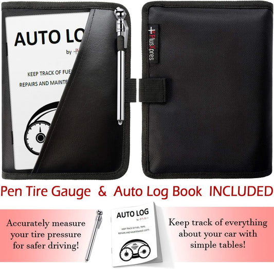 PlusXpres Glove Box Compartment Organizer - Car Document Holder - Black