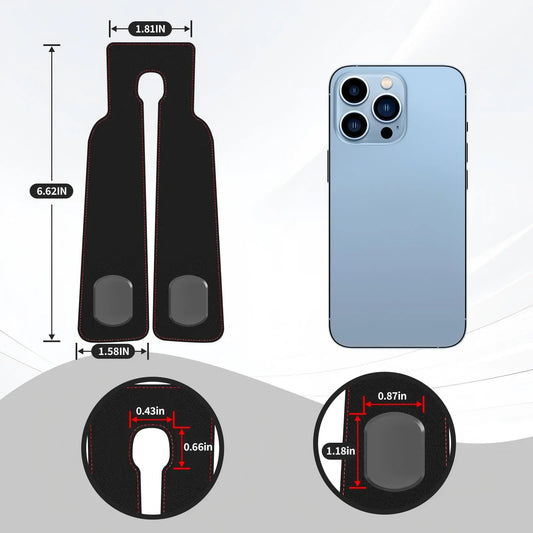 DGAPHRO 2-Pack Leather Car Seat Back Storage Hooks - Adjustable Headrest Hooks with Metal Gasket for Lasting Strength, Purse Holder for Road Trips, Grab Your Phone in Seconds