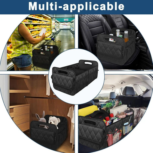 Car Trunk Organizer Box, Vehicle Storage Container, Car Interior Accessories, Luggage Holder, Tailgate Box, Automotive Essentials, Car Organizers and Storage Box, Car Storage Organizers