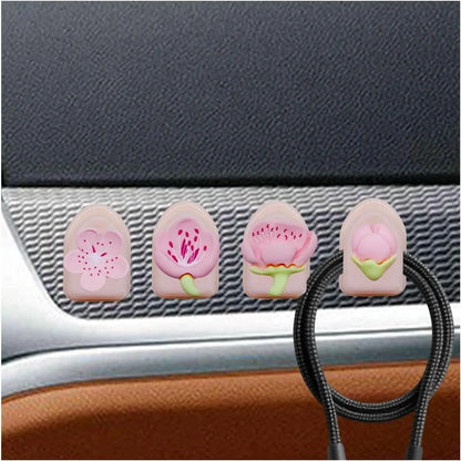4 count  Mini Hooks, Self-Adhesive Dashboard Sticky Hooks  Holders, Multifunctional Auto Backseat Hangers  Interior Storage Organizer for    Earphones ()