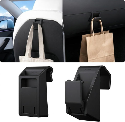 BASENOR Foldable Hook for 2026 Tesla Model Y Juniper/Model 3 Highland
