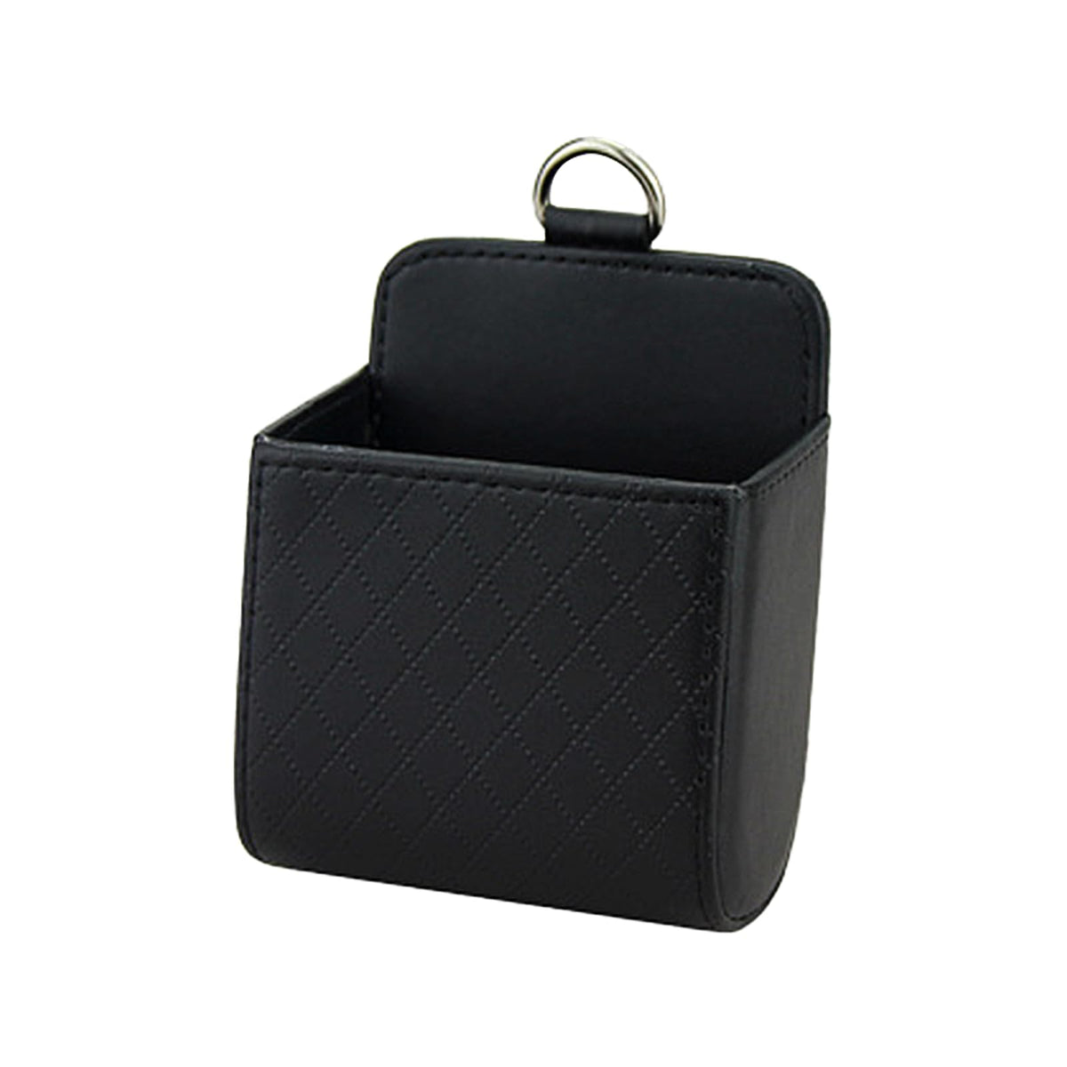 Car Vent Storage Bag, Leather Car Dashboard Organizer Pocket, Beige