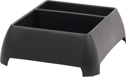 Moblorg Heavy Duty Storage Organizer for Vehicle Trunk, Garage, Under Sink Organizer, Recycled Plastic, Made in USA (Black)