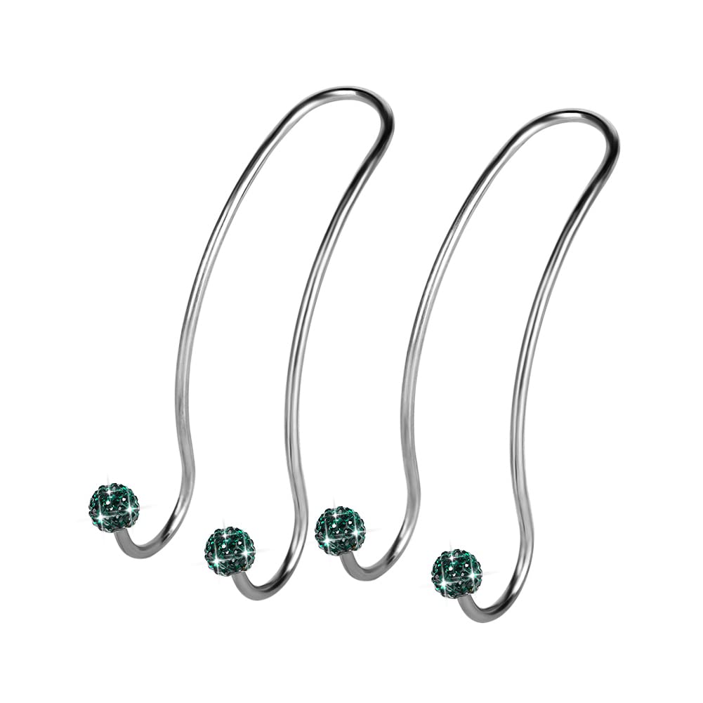 SAVORI Auto Hooks Bling Car Hangers Organizer Seat Headrest Hooks Strong and Durable Backseat Hanger Storage Universal for SUV Truck Vehicle 2 Pack (White)