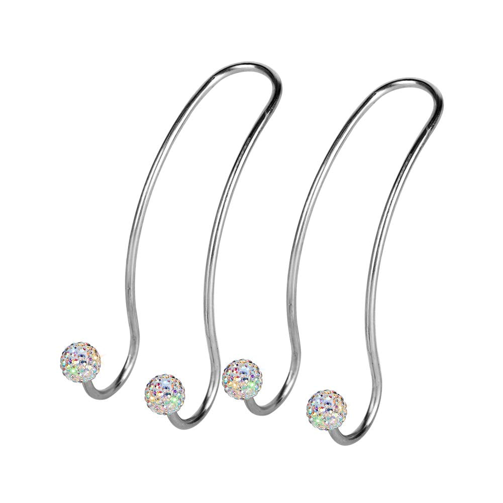 SAVORI Auto Hooks Bling Car Hangers Organizer Seat Headrest Hooks Strong and Durable Backseat Hanger Storage Universal for SUV Truck Vehicle 2 Pack (White)