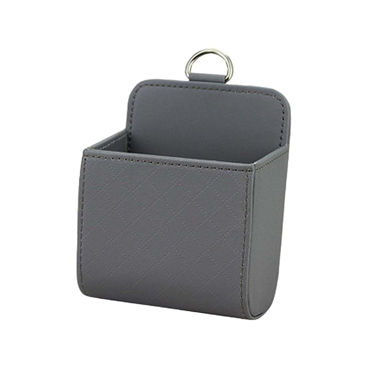 Car Vent Storage Bag, Leather Car Dashboard Organizer Pocket, Beige