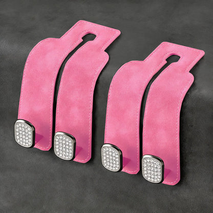 Car Seat Back Storage Hook, Car Seat Headrest Hook,Car Hooks for Purses and Bags, Purse Holder for Car, Leather Car Seat Back Storage Hook Double Hook Car Seat Hangers Organization Accessories