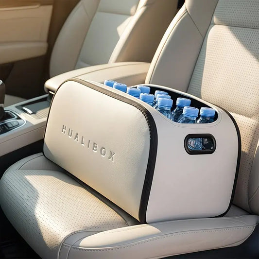 Textured Leather Car Multifunctional Storage Box, Large Capacity Car Storage Organizer for Front Seat and Trunk, Car Interior Organizers, Compatible with Various Car Models, Car Backseat Organizer