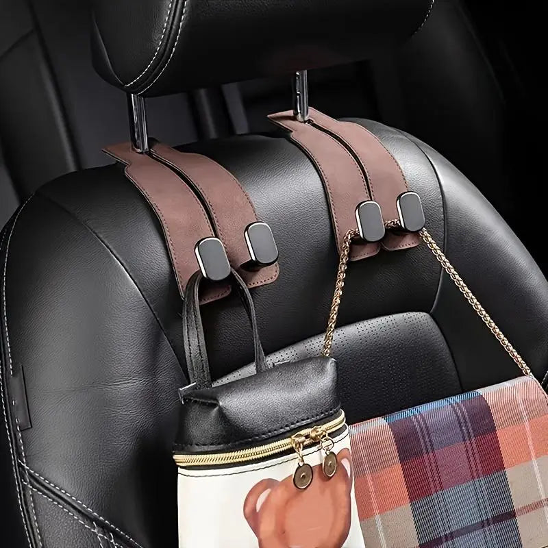 Car Seat Back Storage Hook, 1 Count PU Leather Car Seat Back Hidden Hook, Multipurpose Durable Hooks, Car Interior Accessories, Holder, Car Organizer, Automotive