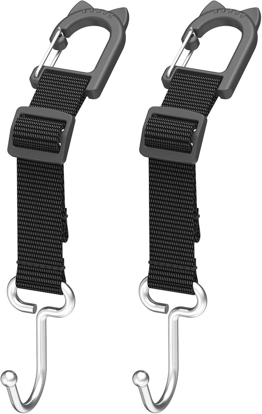 Purse Hook for Car, Adjustable Headrest Hooks, 2 Pack