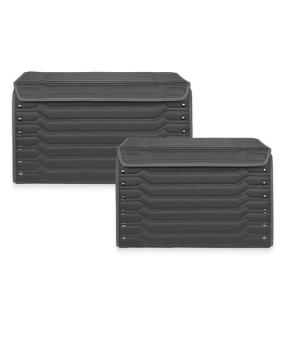 Owleys Trunk Organizer for Car, Lid, PU Leather, 21.6in 50L, 1pc, Black
