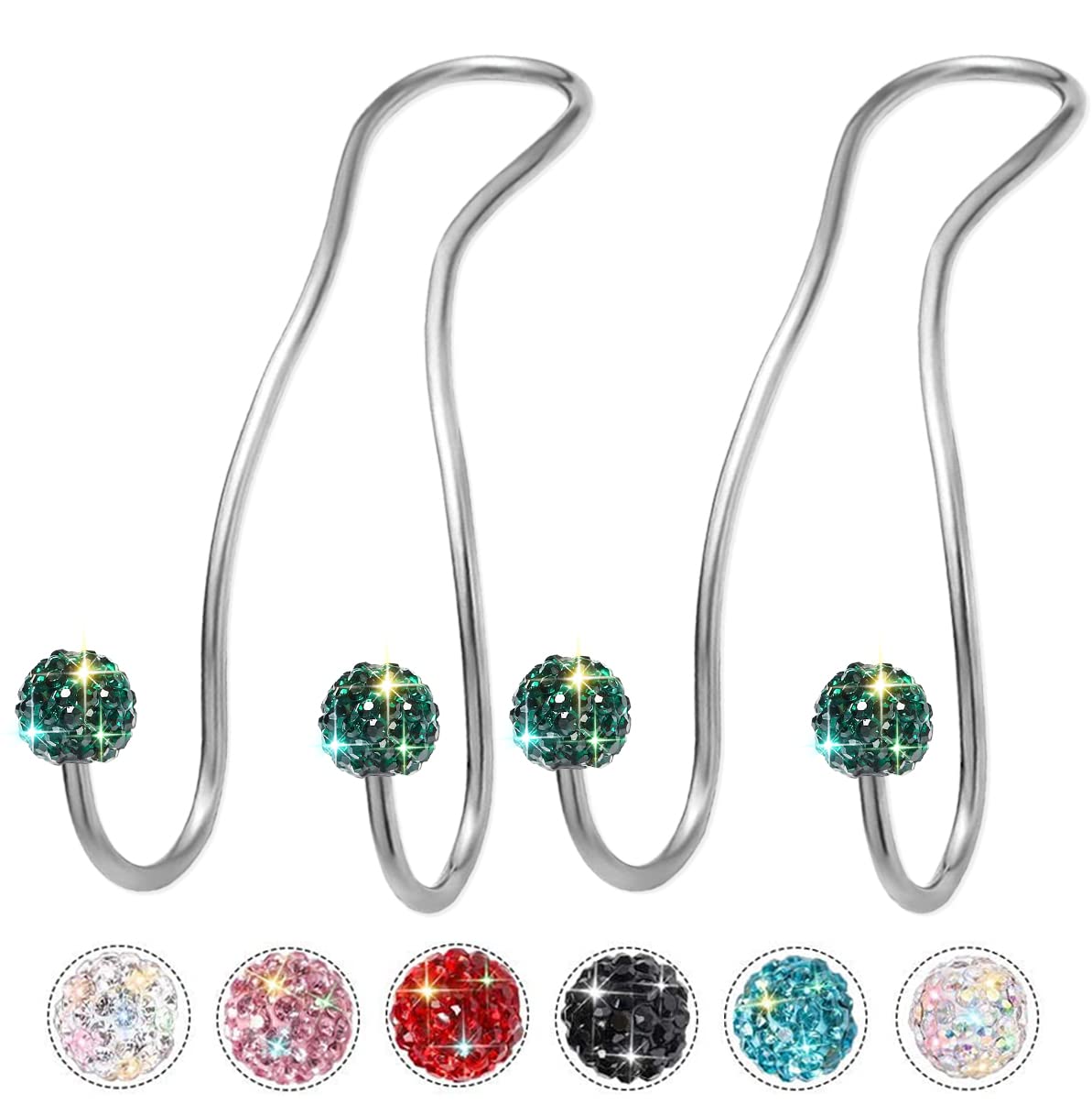 Bling Purse Hook for Car Headrest, Cute Car Seat Hooks (2Pack)