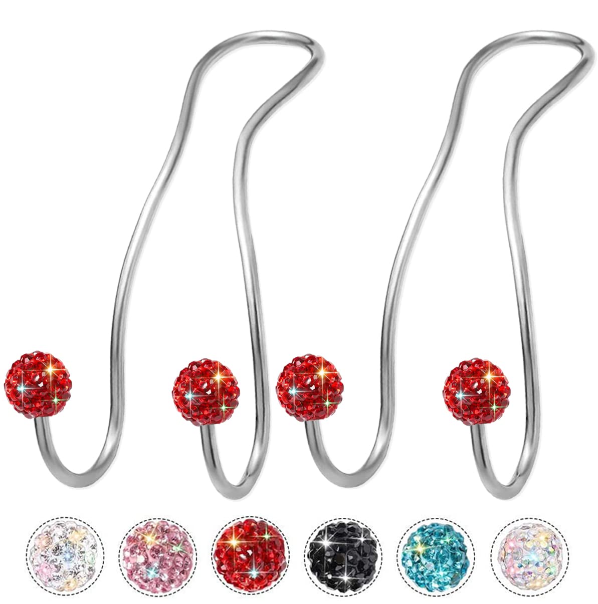 Bling Purse Hook for Car Headrest, Cute Car Seat Hooks (2Pack)