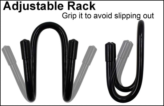 YYST Flexible Over The Seat Hard Hat Rack Holder Back Seat Hanger Headrest Hanger Headrest Hook (Black X 2 Pack)