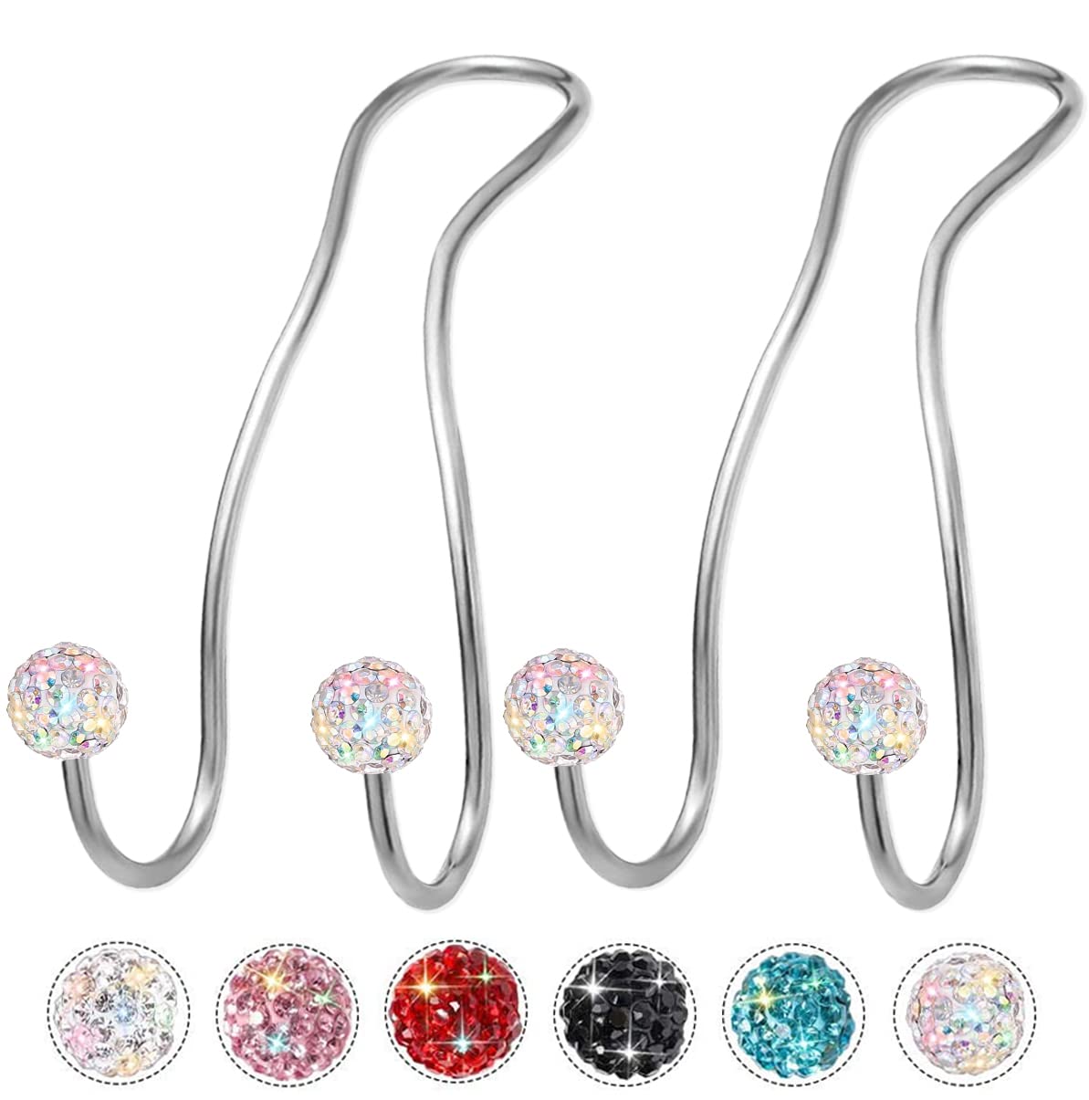 Bling Purse Hook for Car Headrest, Cute Car Seat Hooks (2Pack)