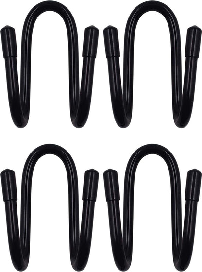 YYST Flexible Over The Seat Hard Hat Rack Holder Back Seat Hanger Headrest Hanger Headrest Hook (Black X 2 Pack)