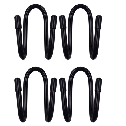 YYST Flexible Over The Seat Hard Hat Rack Holder Back Seat Hanger Headrest Hanger Headrest Hook (Black X 2 Pack)