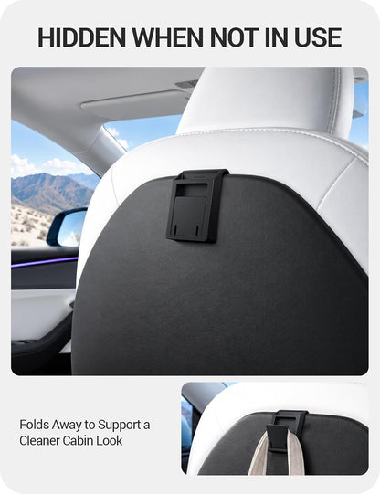 BASENOR Foldable Hook for 2026 Tesla Model Y Juniper/Model 3 Highland