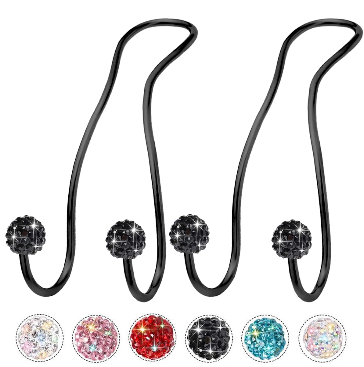 Bling Purse Hook for Car Headrest, Cute Car Seat Hooks (2Pack)