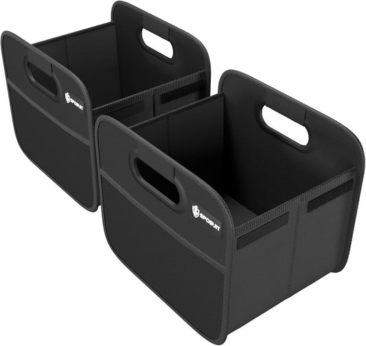 Sposuit Trunk Organizer for Car - Split Car Storage Organizer, Black, 2 Pcs