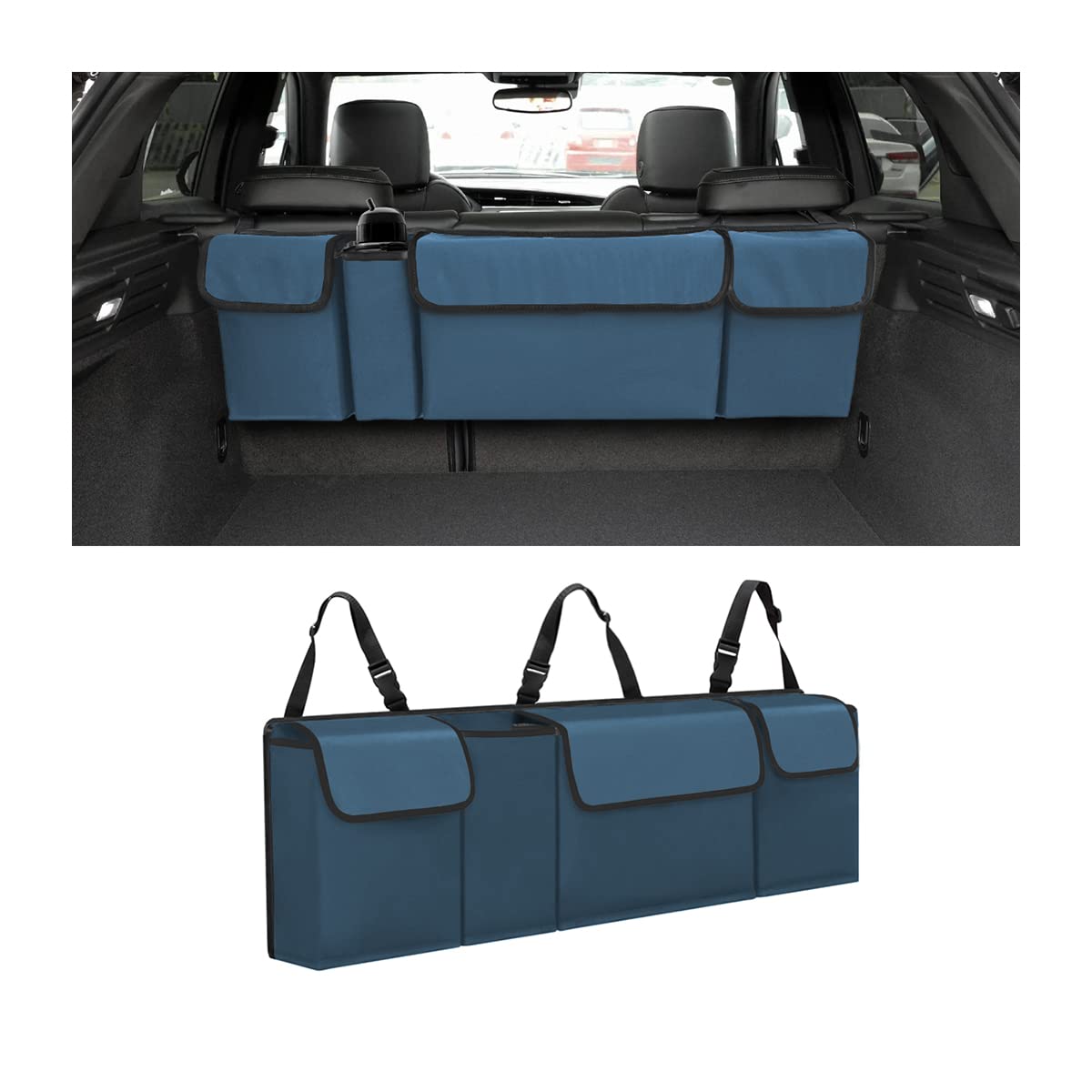 AUCELI Car Trunk Organizer, Hanging Backseat Storage Bag, Black