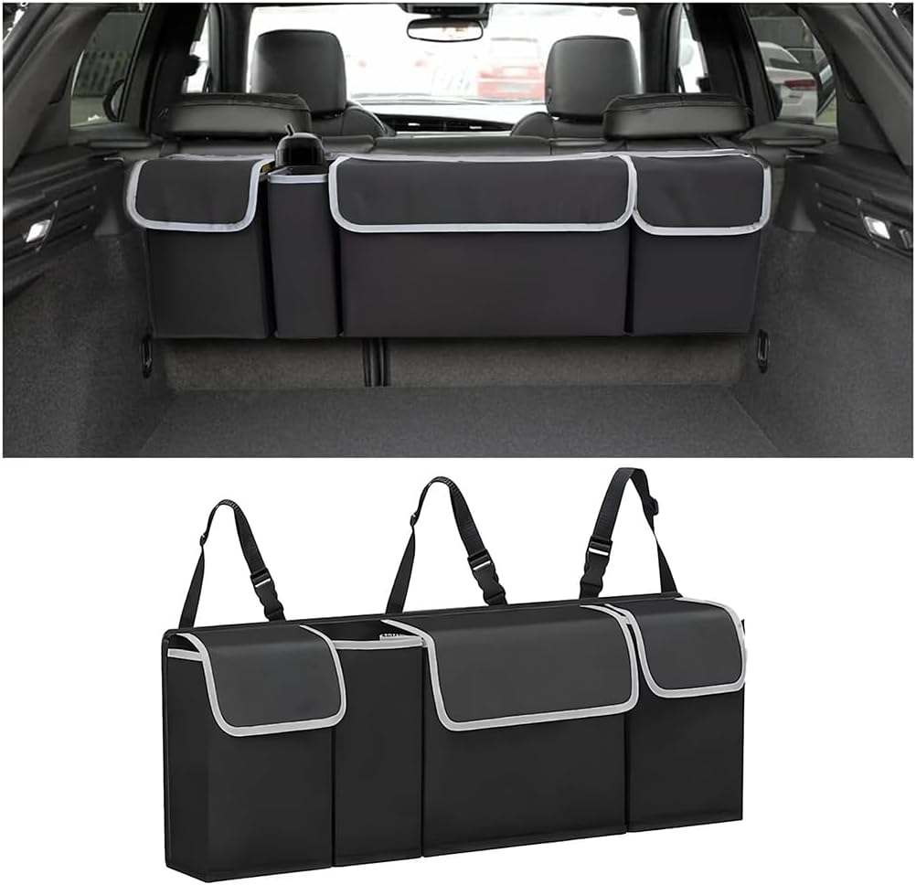 AUCELI Car Trunk Organizer, Hanging Backseat Storage Bag, Black