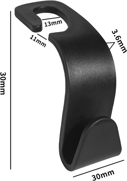 6 Pcs Hooks for Car Seat Headrest Hook, Car Back Seat Headrest Hooks Storage for Automotive Vehicle Cars Accessories Purses Grocery Bags Handbag Coat Umbrella Hanger Holder Organizer