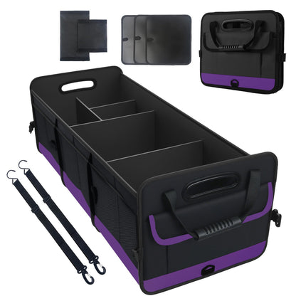 AOPHY Trunk Organizer - 95L Extra Large Capacity SUV Cargo Storage, Collapsible Waterproof Design with Non-Slip Bottom & Retractable Straps, Car Organizers for SUV, Truck, Sedan