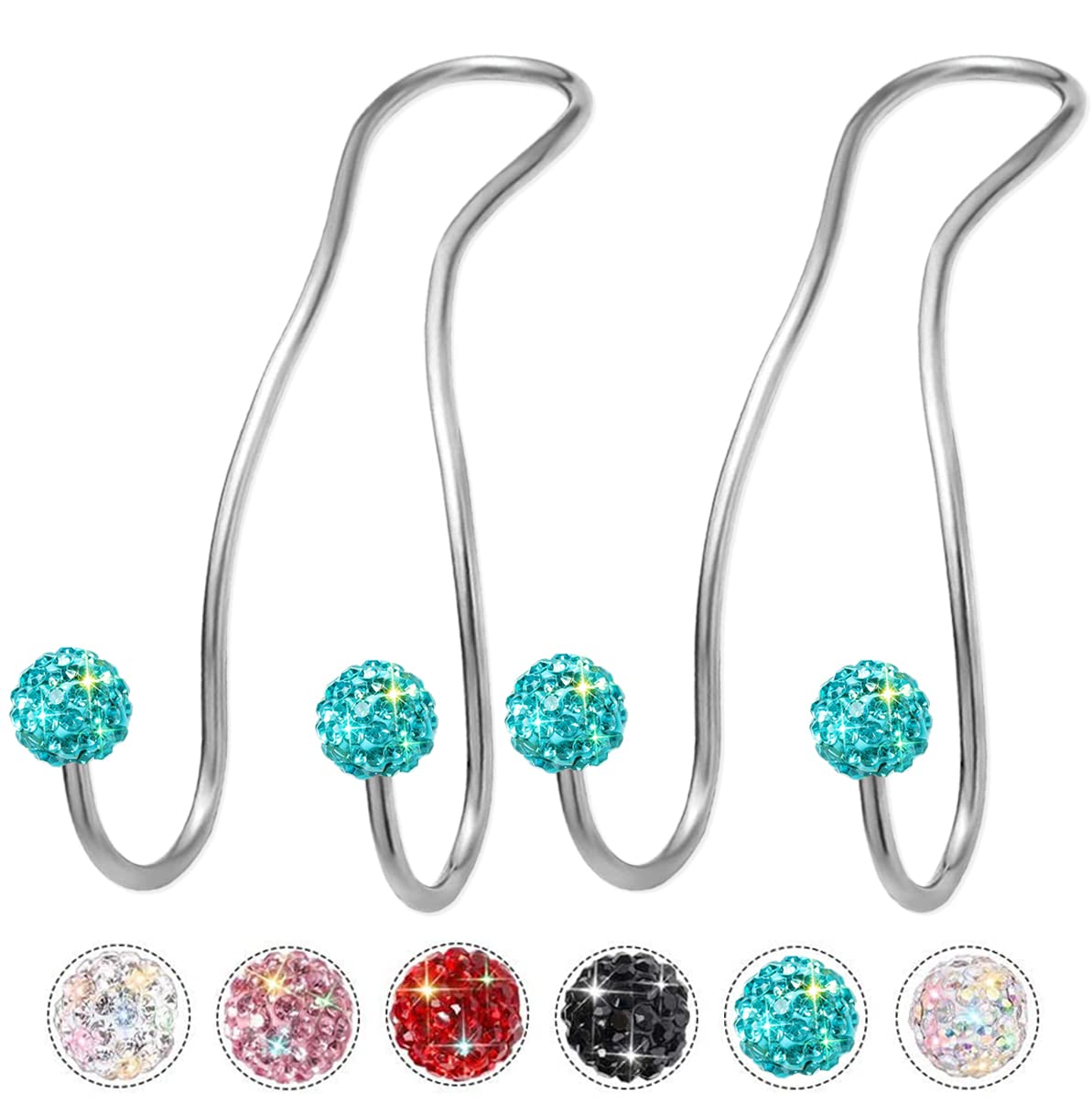 Bling Purse Hook for Car Headrest, Cute Car Seat Hooks (2Pack)