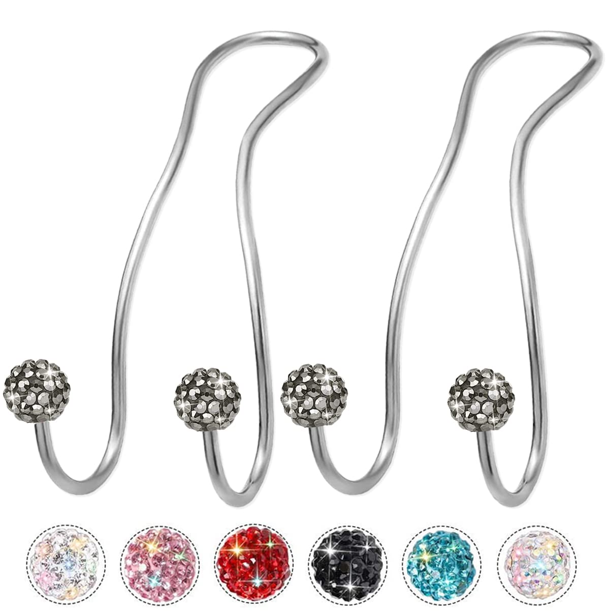 Bling Purse Hook for Car Headrest, Cute Car Seat Hooks (2Pack)