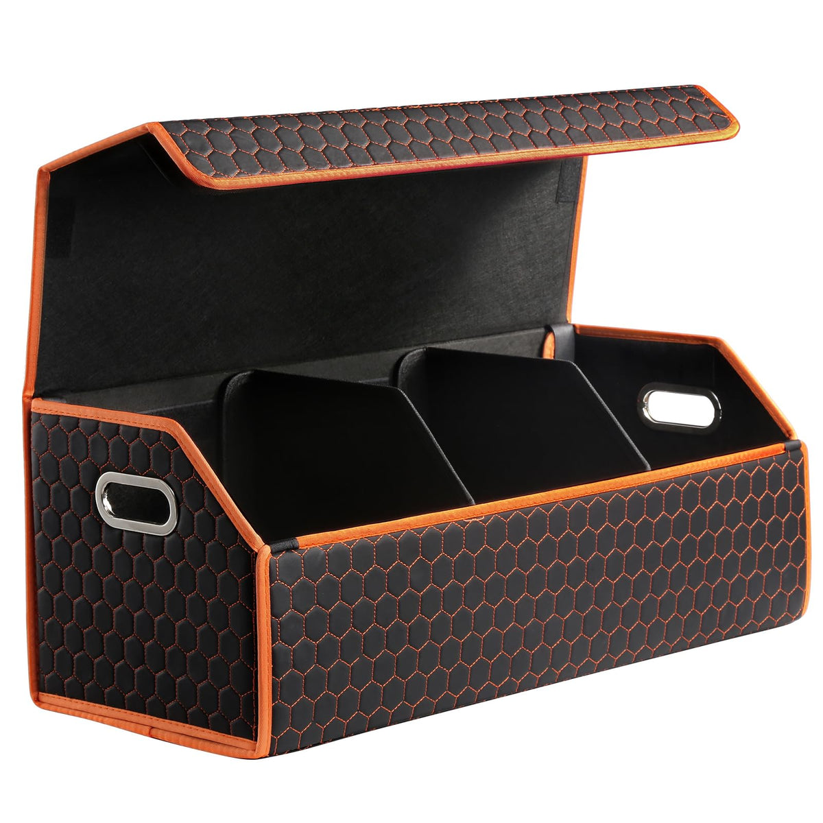Fyzeoty Car Trunk Organizer for SUV and Sedan, Black, 16.5 inches