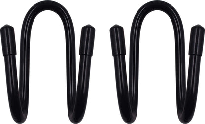 YYST Flexible Over The Seat Hard Hat Rack Holder Back Seat Hanger Headrest Hanger Headrest Hook (Black X 2 Pack)