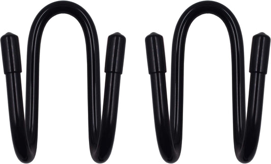 YYST Flexible Over The Seat Hard Hat Rack Holder Back Seat Hanger Headrest Hanger Headrest Hook (Black X 2 Pack)