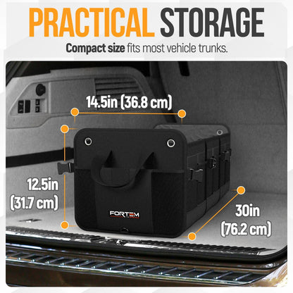 FORTEM Trunk Organizer - Collapsible Car Organizer & Storage Bag for SUVs