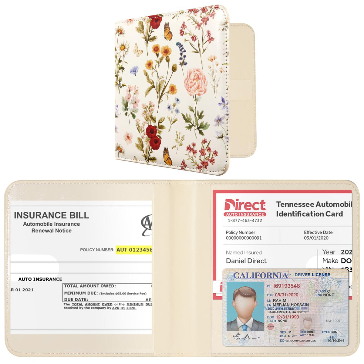 CoBak Car Registration and Insurance Holder for Men and Women