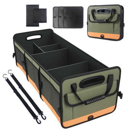 AOPHY Trunk Organizer - 95L Extra Large Capacity SUV Cargo Storage, Collapsible Waterproof Design with Non-Slip Bottom & Retractable Straps, Car Organizers for SUV, Truck, Sedan