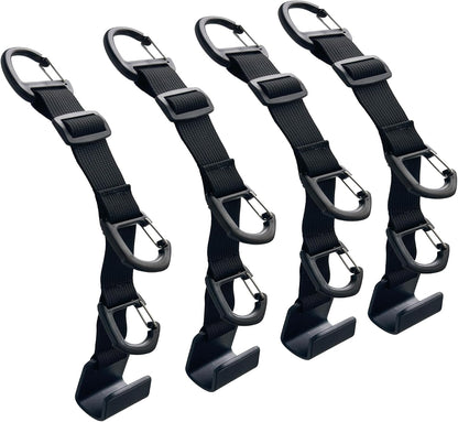 Car Headrest Hooks, Backseat Storage Organizer Hangers, Universal Vehicle Seat Back Hooks, 4 Pack
