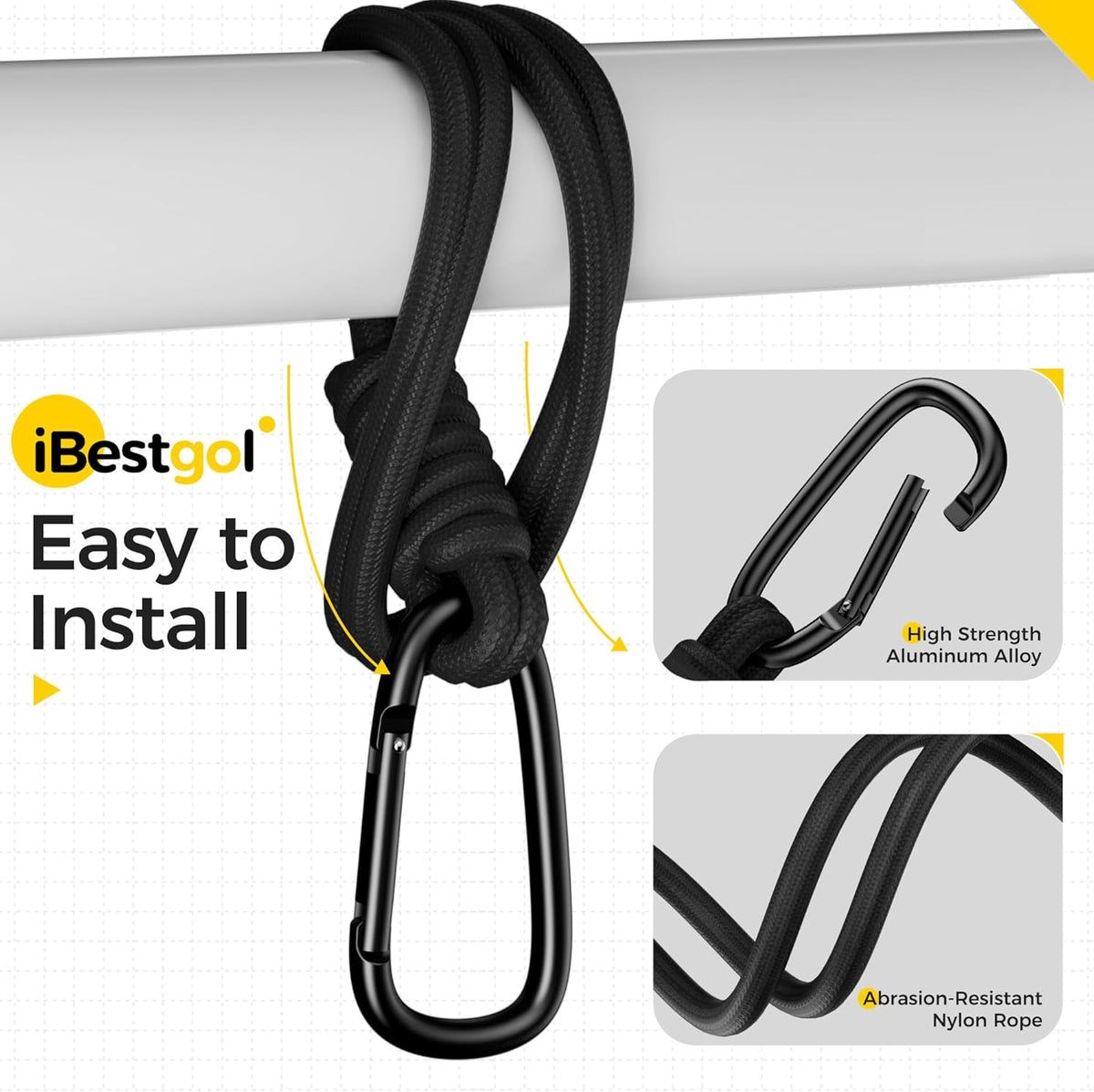 360° Rotating Car Headrest Hooks, Universal Bag Hangers for Cars