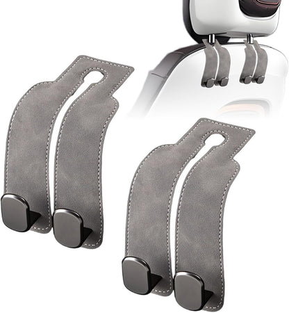 Car Purse Hook Purse Hook for Car Seats Headrest Car Seat Hooks,Heavy Duty Vehicle Organizer for Handbags, Groceries, Purses, Keep Car Tidy (Gray, 2 Pack)