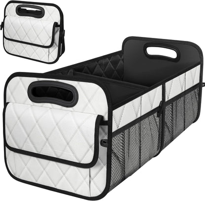 Deosk Car Trunk Organizer for SUV, Car Organizers and Storage with Reinforced Handles, Car Accessories for Women/Men 70L Waterproof Polyester Trunk Organizer(Large, Beige)