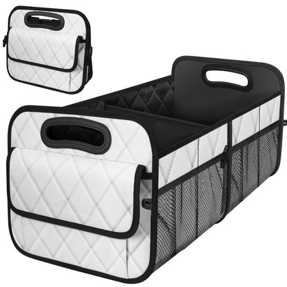 Deosk Car Trunk Organizer for SUV, Car Organizers and Storage with Reinforced Handles, Car Accessories for Women/Men 70L Waterproof Polyester Trunk Organizer(Large, Beige)