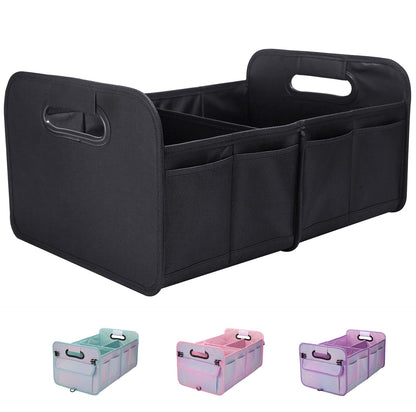titiyiof Trunk Organizer For Suv & Sedan,Car Organizers and Storage, Waterproof Collapsible & Adjustable Straps,70L Sturdy Car Organization for Car Accessories, Tools,Sundries,2-3Compartment（Orange