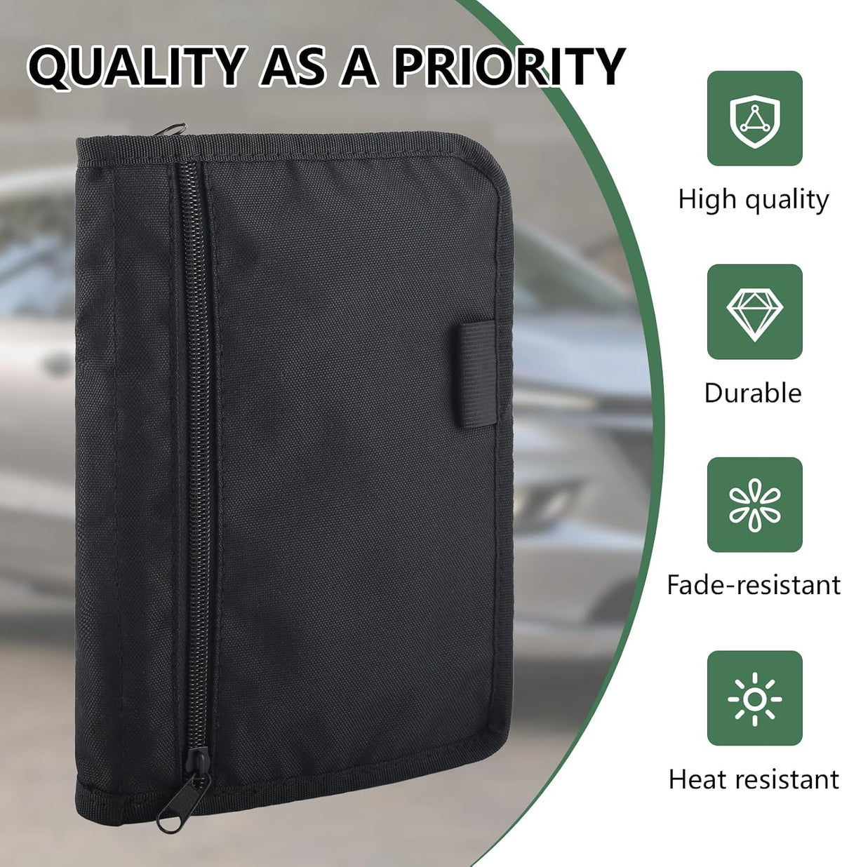 Car Registration & Insurance Holder, Glove Box Compartment Organizer Bag
