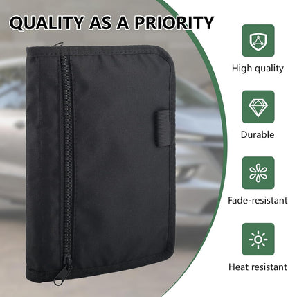 Car Registration & Insurance Holder, Glove Box Compartment Organizer Bag