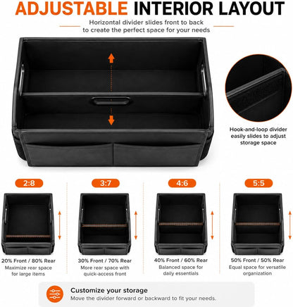 Car Storage Organizer, Reinforced Dividable Car Backseat Organizers