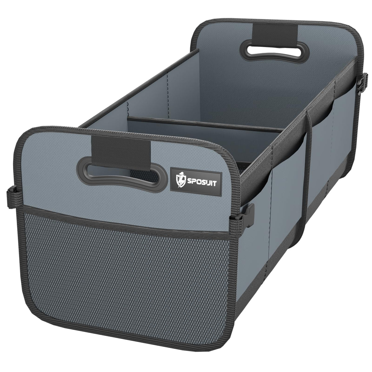 Sposuit Trunk Organizer for Car - Split Car Storage Organizer, Black, 2 Pcs