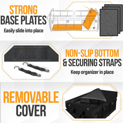 FORTEM Trunk Organizer - Collapsible Car Organizer & Storage Bag for SUVs