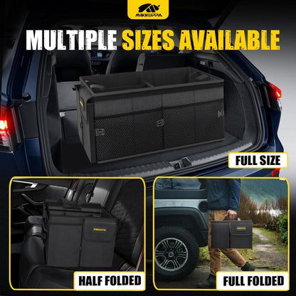 MIKKUPPA Trunk Organizer with Lid - 65L Collapsible Car Organizer, Black