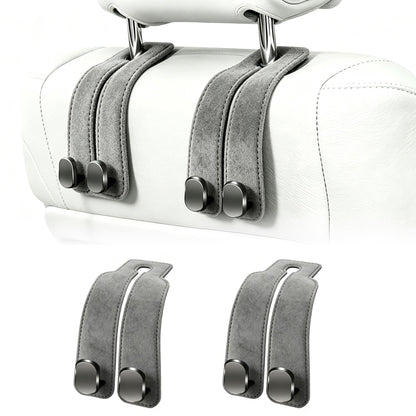 Amelity Car Headrest Hooks, Purse Hook for Car 2 Pack Gray